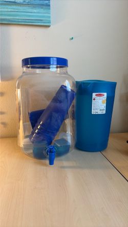 Water Jug, Ice Cubes, and Water Dispenser