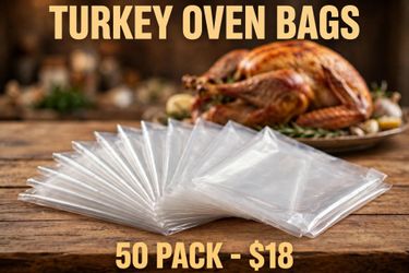 Turkey Oven Bags 16x18in - Box of 50 - Thanksgiving Ready