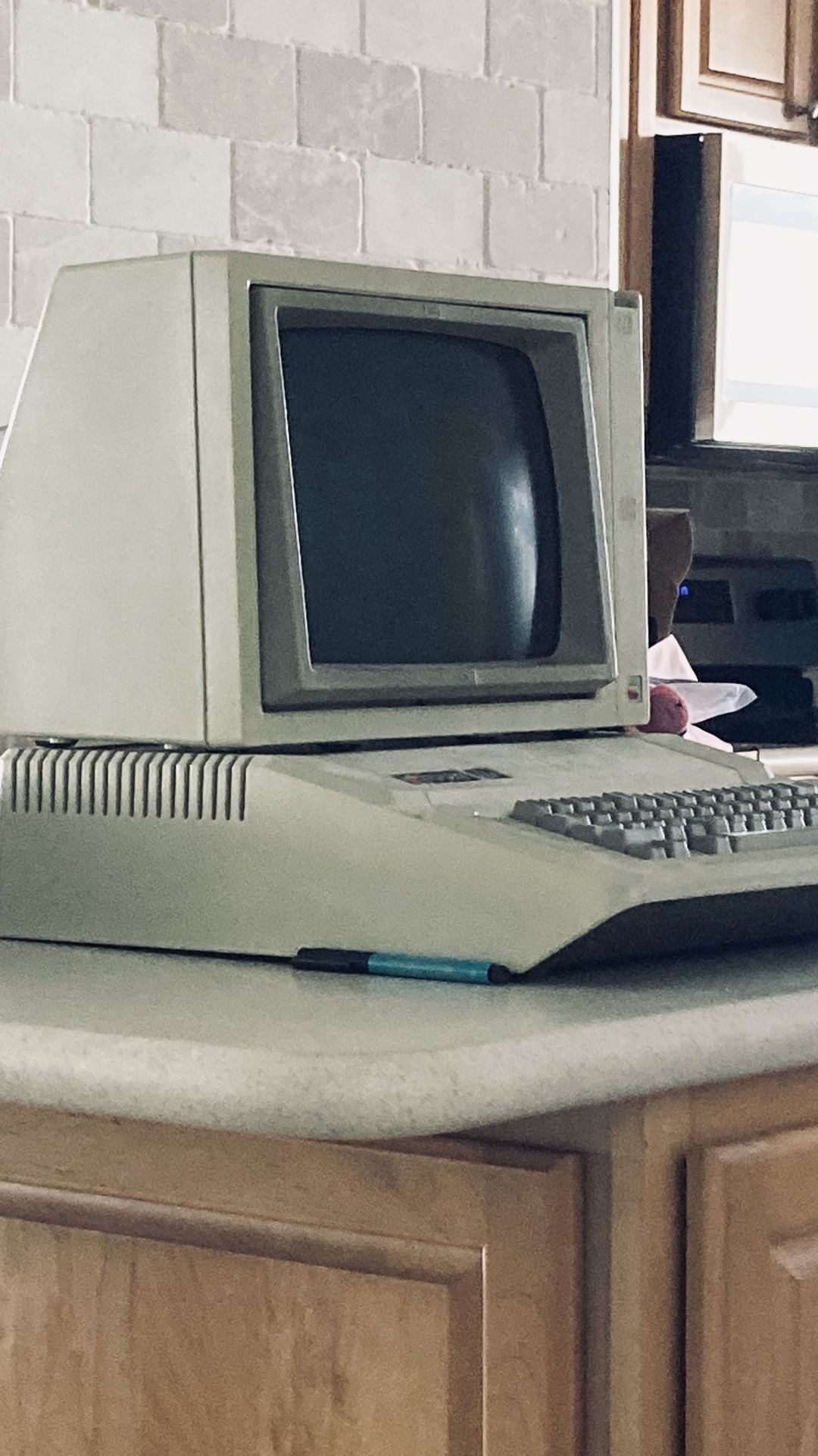 Vintage Apple IIe Writer Computer, Monitor, Disc Drive