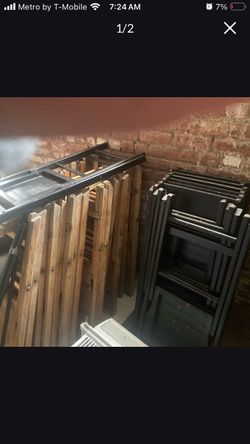 Get them while you can ** 50  restaurant indoor/outdoor wooden fold up chairs