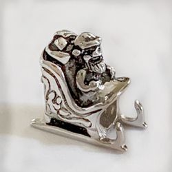 Solid Sterling silver Christmas Sleigh , for Pandora bracelet
