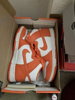 orange high top dunks