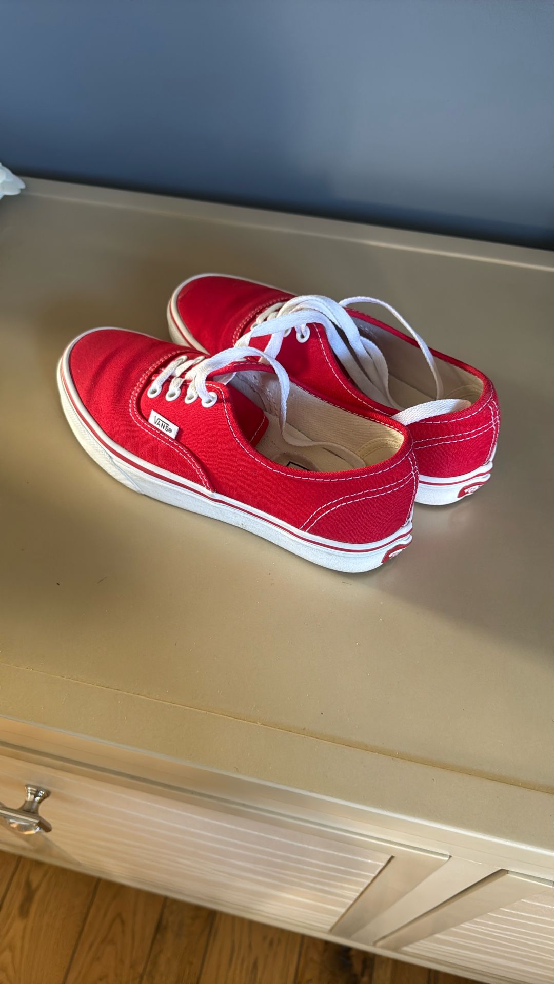 Red Tie Up Vans