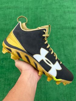 UNDER ARMOUR NITRO MID “BLACK / GOLD” FOOTBALL CLEATS (Size 11, Men’s)