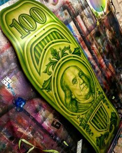 Custom paint skateboard