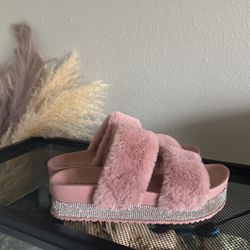 Light Pink/ Purple High Sandals - Size 9, 9 1/2