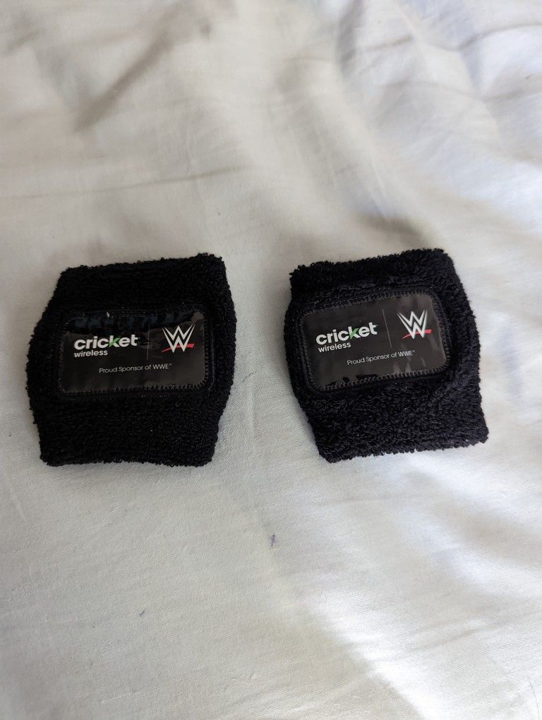 Pair Of Black WWE Wristbands