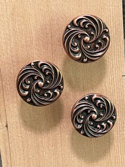 Set of 3 1960’s Arts & Crafts Copper Pulls