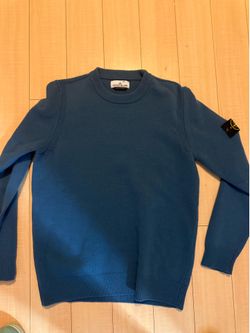 Stone island knit sweater blue