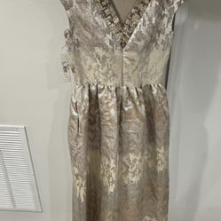 Badgley Mischka Gold Dress. Brand New with tags.