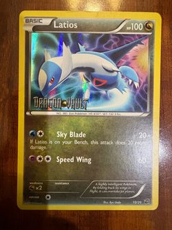 Pokemon Latios 10/20 Dragon Vault Stamped Horizontal Holo 2012 MP/LP