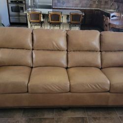 Beautiful Leather Couch and Reclining Chair
