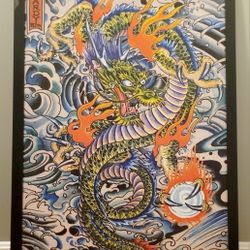 D.E. Hardy Painted Canvas Picture 