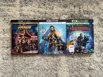 4K Ultra HD + Blu Ray Movies Brand New $10 each