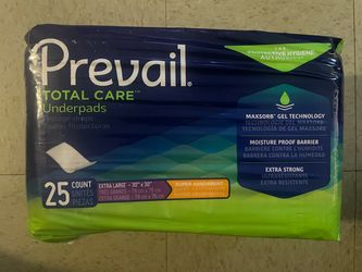 3 Packs of Prevail Total Care Underpads 25 Count XL