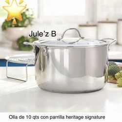 Princess House Olla Con Parrilla De 10 Qts Nueva En Su Caja 