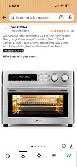 VAL CUCINA Infrared Heating Air Fryer Toaster Oven