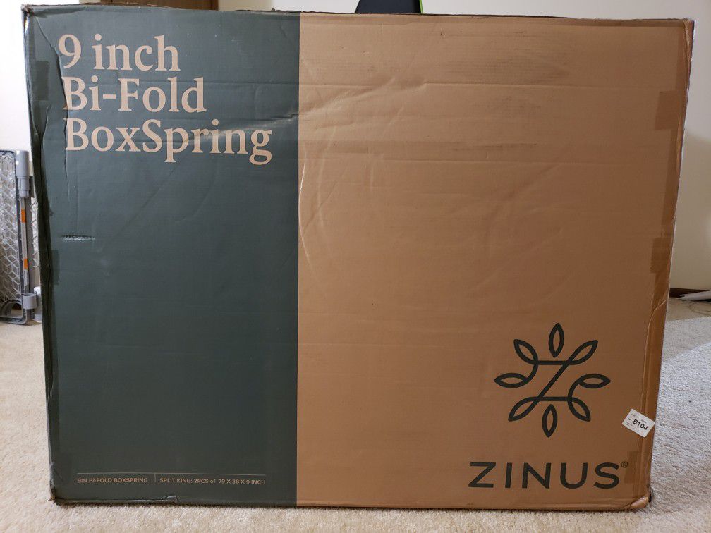 Zinus BiFold Boxspring Bed Frame. King Size.