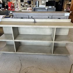 Muted Green Entertainment Center