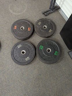 Papababe fitness bumper plate set 10, 10, 15, 25