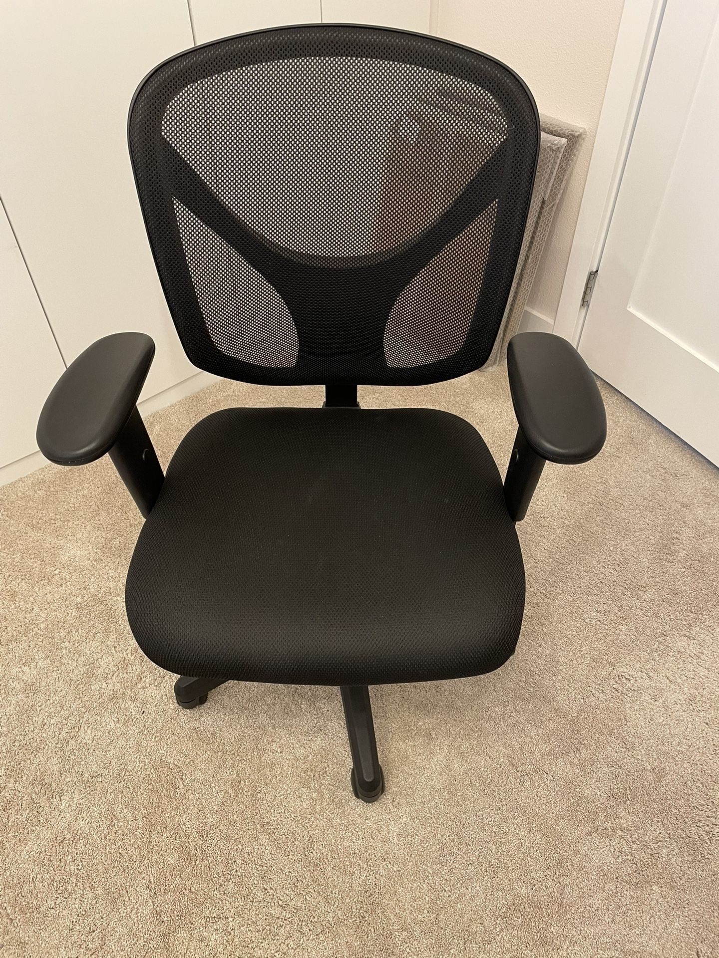Realspace® MFTC 200 Ergonomic Mesh Mid Back Task Chair, Black