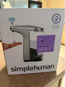Soap dispenser Simplehuman Brushed Nickel Touchless Soap Dispenser Compact Sensor Pump
