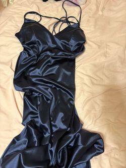 Navy satin Dress