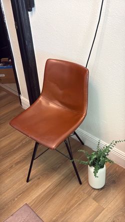 Chair-Swivel- brown Quality faux leather
