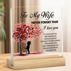 Valentine Heart Acrylic Plaque Love Ornament ❤️ Valentin Placa de Corazon Amor
