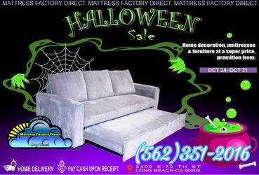 Grey convertible sofa couch new futon bonito Nuevo
