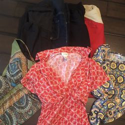 Maternity Clothes Lot includes Motherhood Maternity, Gap, LLR 4 pants and 3 Dresses Sizes XS-S-2