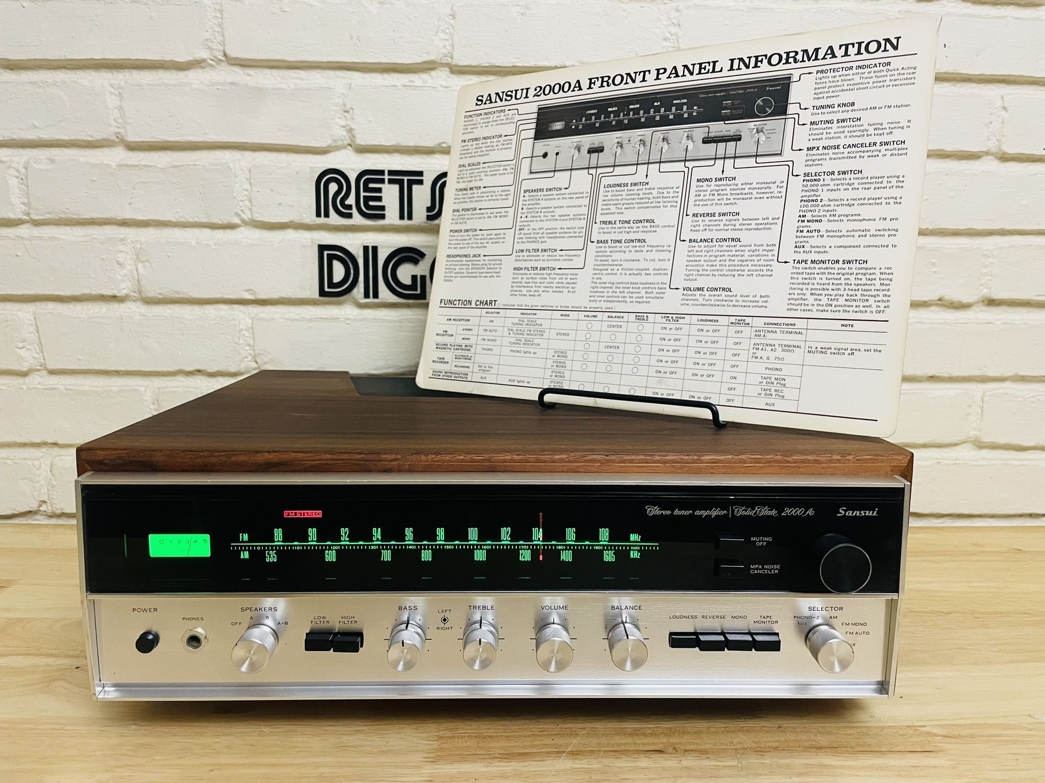 Vintage Sansui 2000A Stereo Receiver (serviced/LEDs)
