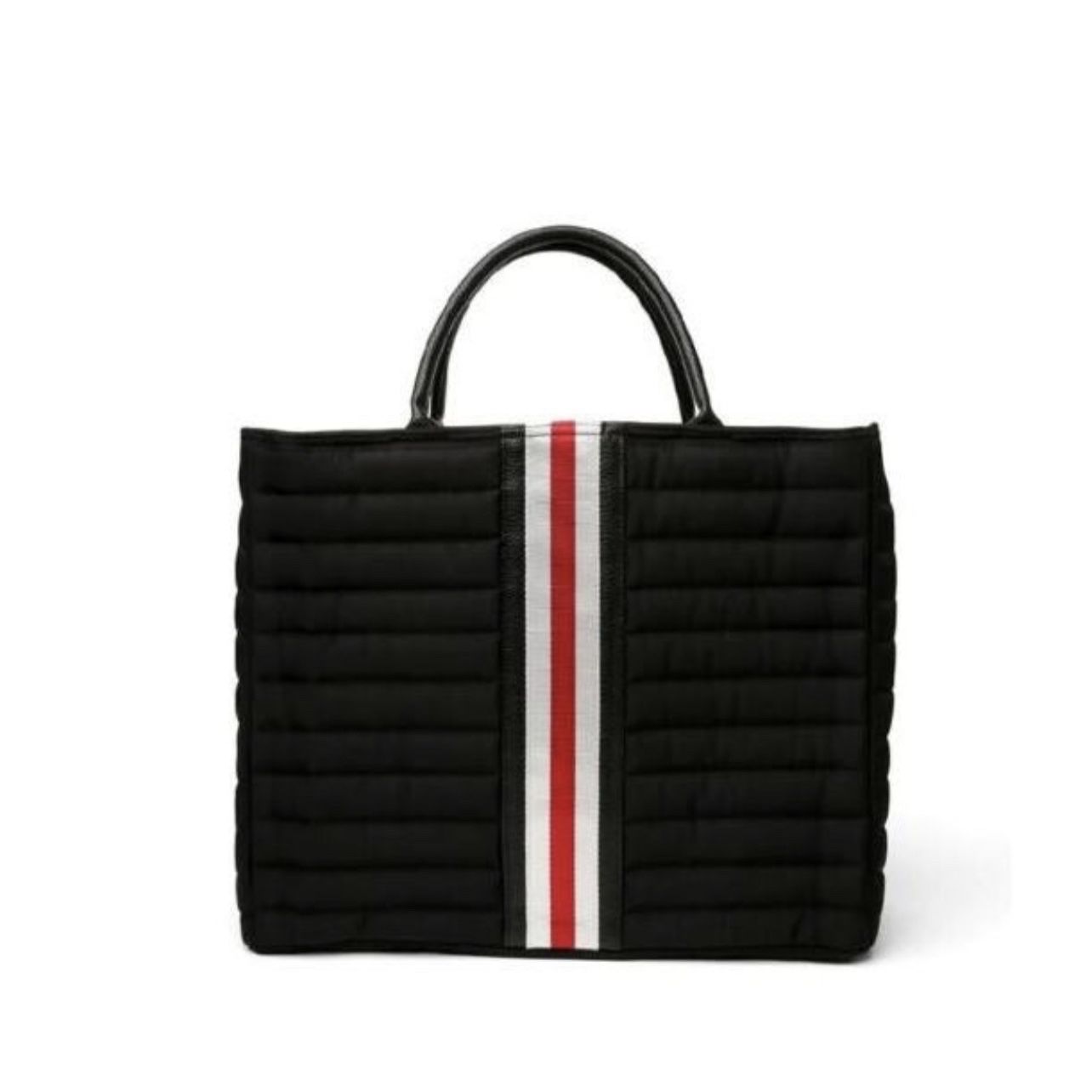 Think Royln Parisian Tote bag Black W/ Red & Silver Stripe