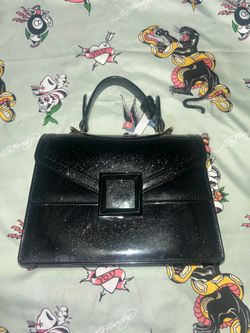 Black glitter bag.