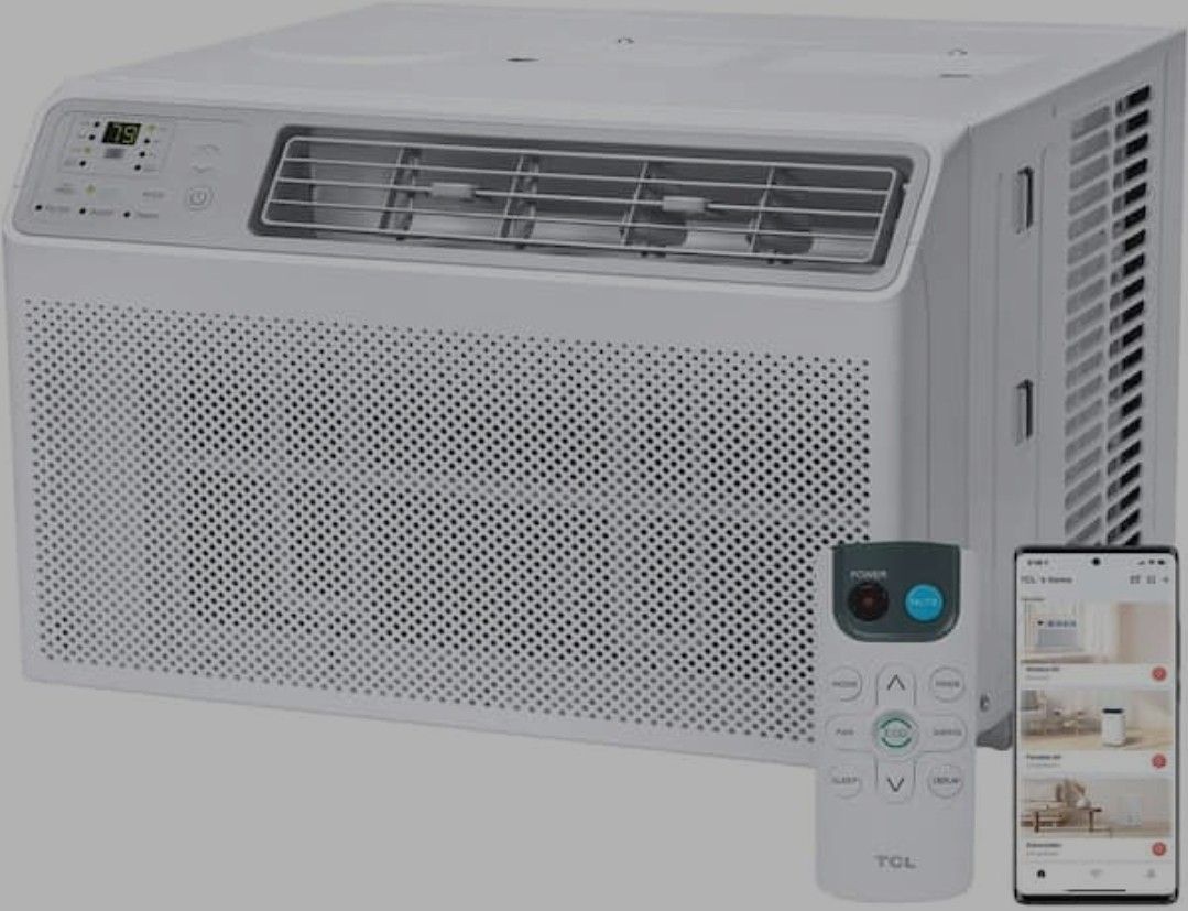 TCL
8000 BTU Smart Window Air Conditioner, Fan and Dehumidifier, 350 sq. ft., Remote Control FACTORY SEALED 