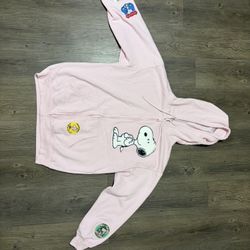 Snoopy Peanuts Zip Up Pink Hoodie 