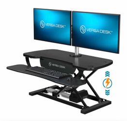 32” electric standing desk converter