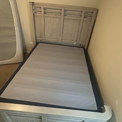 Queen size Bed With frame & head Board 😲+ Box Spring