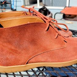 Lucky Brand Genuine Oiled Suede Leather Flat Lace-Up Ankle Booties