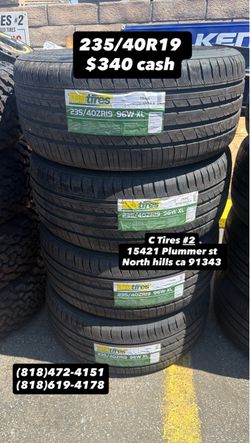 235/40R19 TBB ( 4 NEW TIRES )