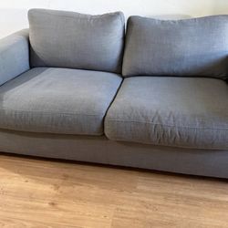 DOWN FEATHER SOFA DEEP SEATED GREY 