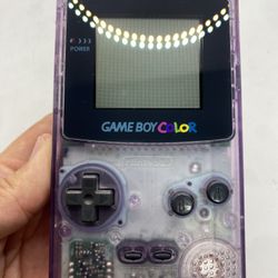 Nintendo Game Boy Color Handheld Console Purple Clear Atomic Tested Authentic
