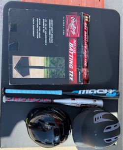 Baseball Bundle – Bats, Helmets & Batting Tee