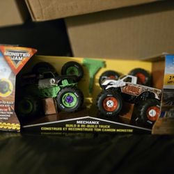 Monster Jam mechanix grave digger and zombie 