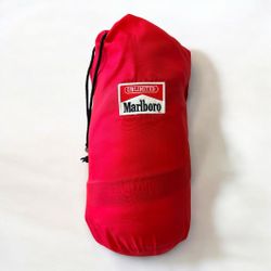 Vintage 90’s Marlboro Unlimited Sleeping Bag Red Fleece Collectible