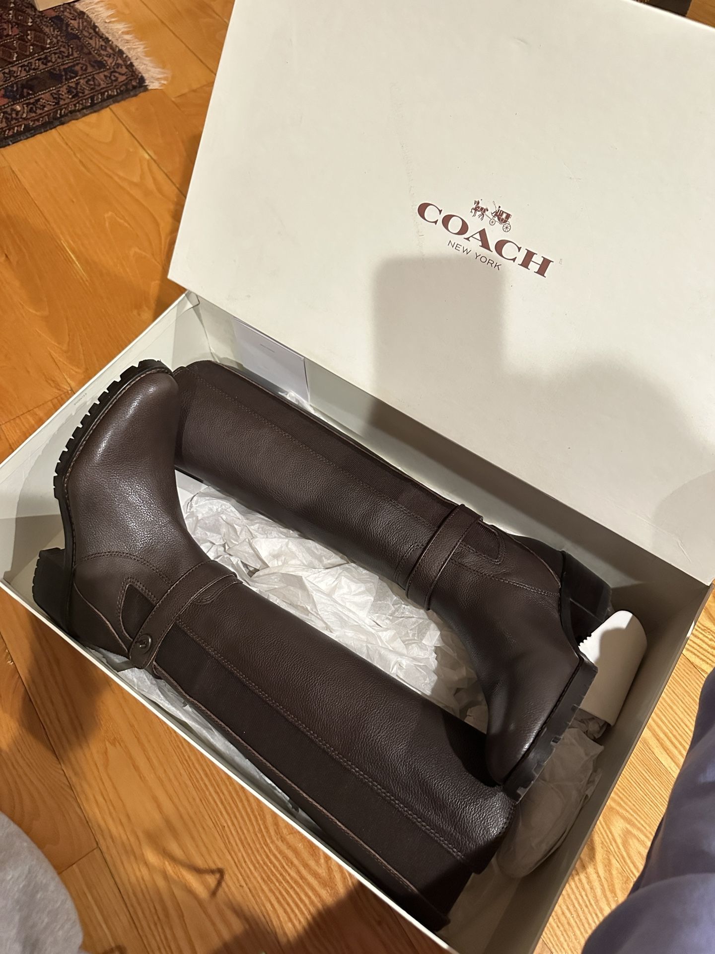 (new in box) Coach Leather Boots - US 6 (Pencey Soft Milled Leather)