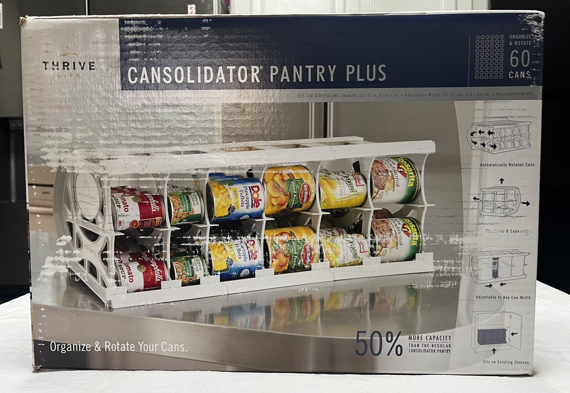 Shelf Reliance Consolidator Pantry Plus 60 Can Holder