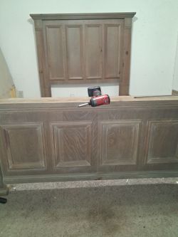 Queen size wooden bed frame for sale