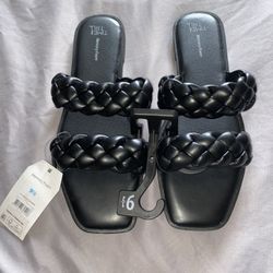 New! Woman’s Black Slides
