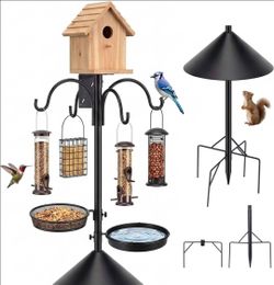 New in box!! 4-In-1 Bird Feeder Stand Pole Garden Decor